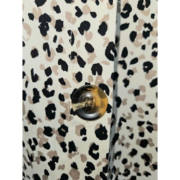 Who What Wear Shirt Dress Sz Small Button Down Cheetah Animal Print Pockets NEW - Picture 10 of 13